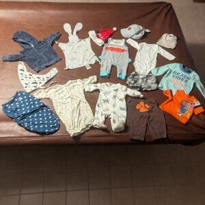 Bundle of (Mostly Boy) Newborn Clothes and a Halo SleepSack not in group photo